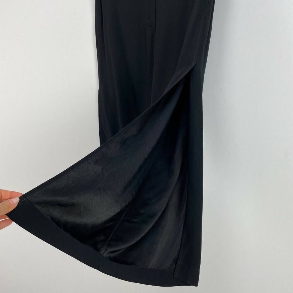 Twelfth Street By Cynthia Vincent Size 2 Black Cropped Pants Side Slit Wide‎ Leg - Picture 2 of 9
